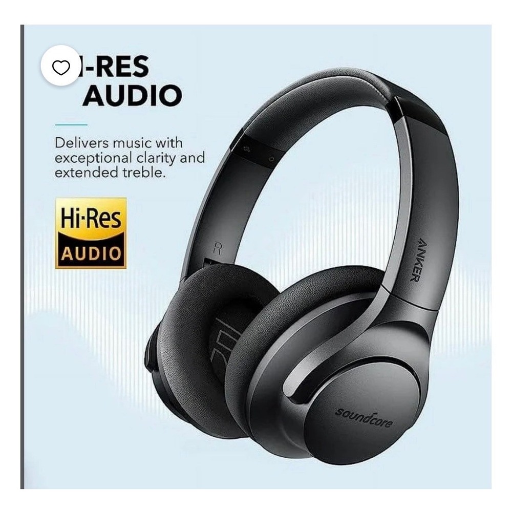 Soundcore by Anker Q20i Hybrid Active Noise Cancelling Headphones, Big Bass - Picture 2 of 9